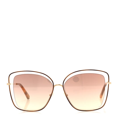 Chloe Poppy Cutout Square Sunglasses CE133S Gold Pink 2 of 6