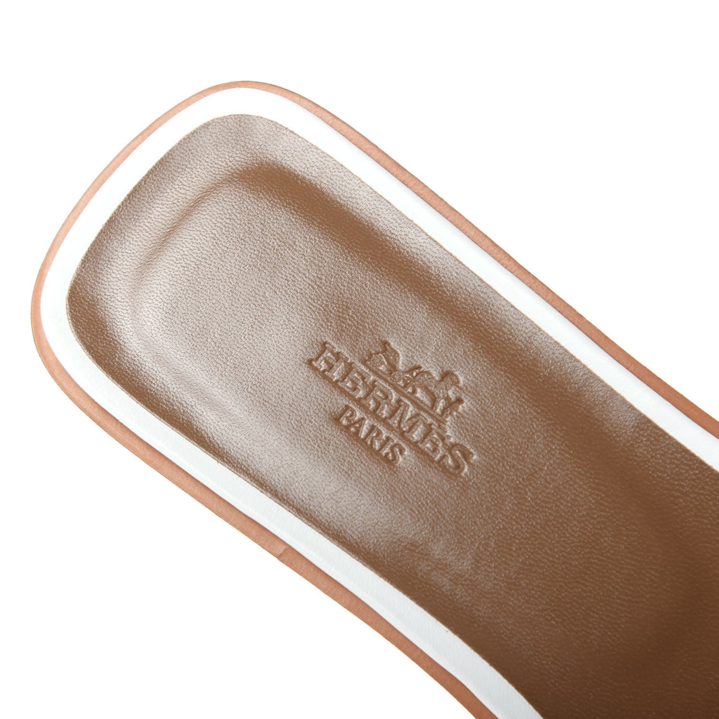 Box Calfskin Oran Sandals 39 White