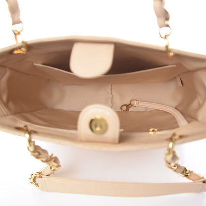 Chanel Caviar Quilted Petit Shopping Tote PST Beige 7 of 11