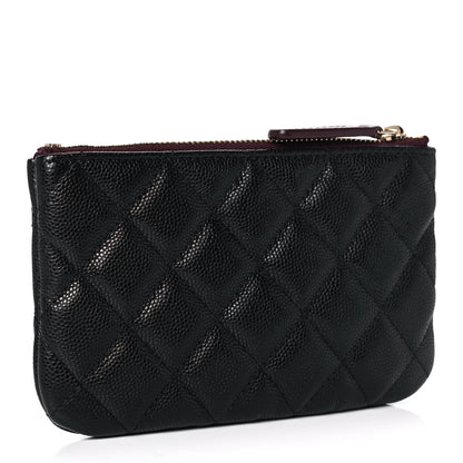 Chanel Caviar Quilted Small Cosmetic Case Black 3 of 11