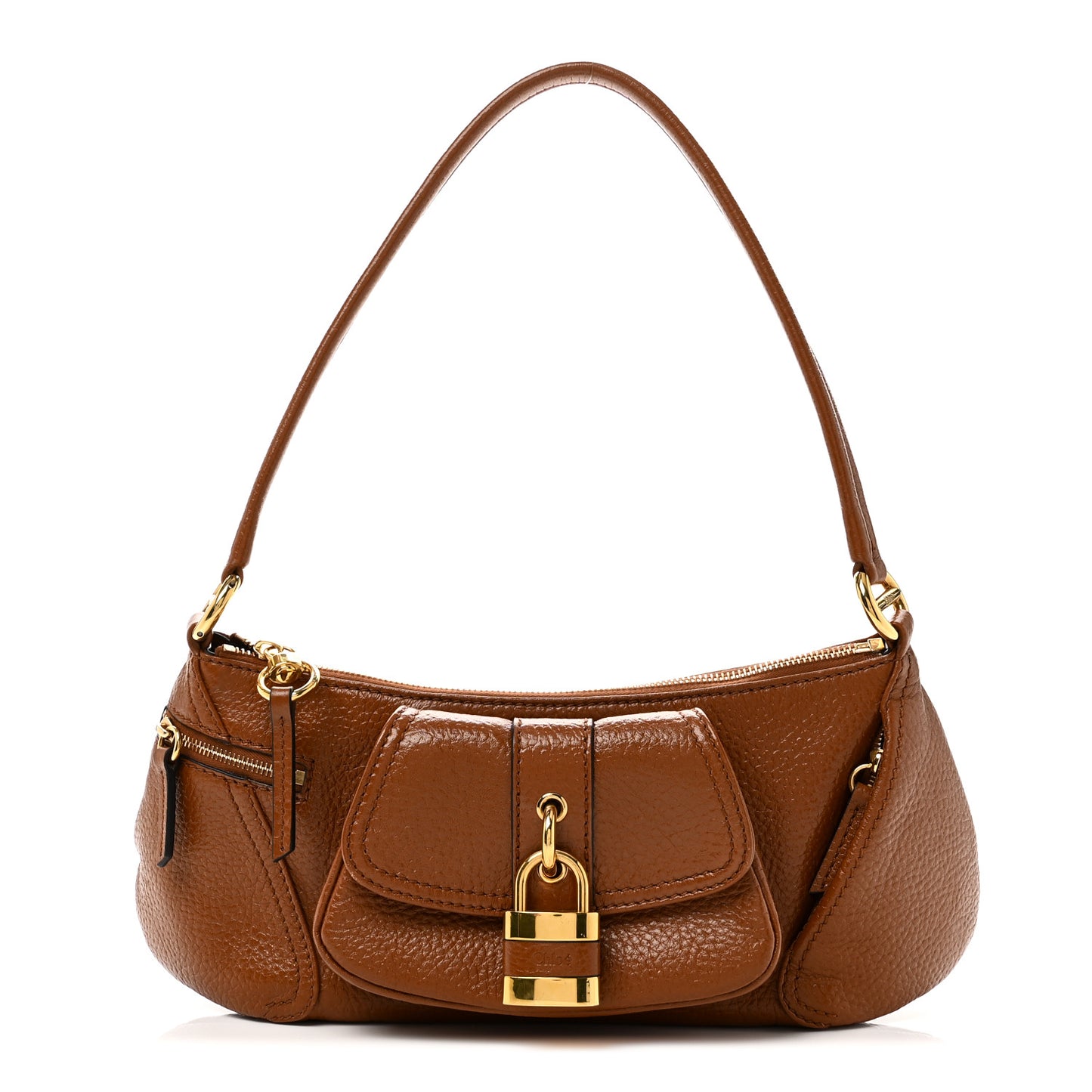 Grained Calfskin The 99 Shoulder Bag Motty Grey Clay Brown