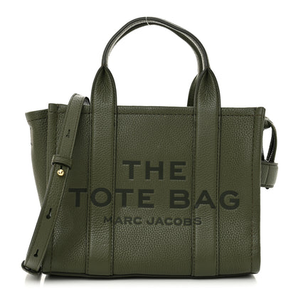 Marc Jacobs Grained Calfskin Small The Tote Bag Bronze Green 1 of 16
