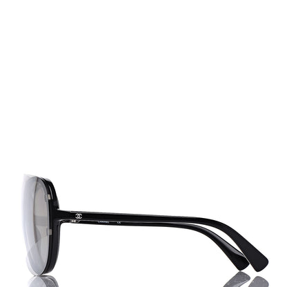 Chanel Clip On Sunglasses 71230 Mirror Grey Black 6 of 13