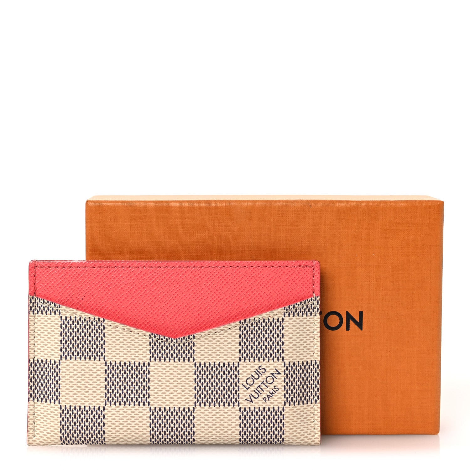 Louis Vuitton Damier Azur Daily Card Holder Rose Papaye 7 of 7