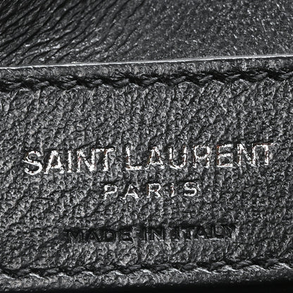 Saint Laurent Crinkled Calfskin Matelasse Monogram Baby Niki Chain Satchel Black 6 of 10