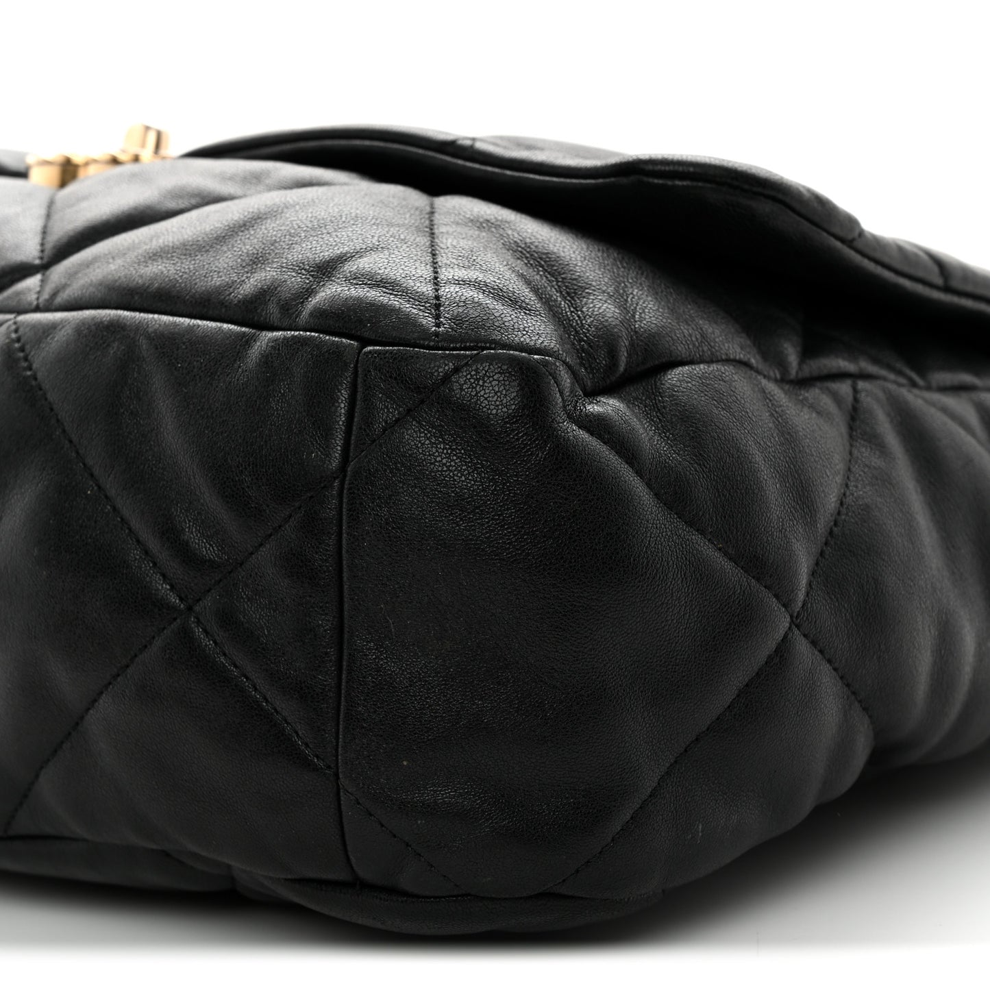 Goatskin Quilted Maxi Chanel 19 Flap Black