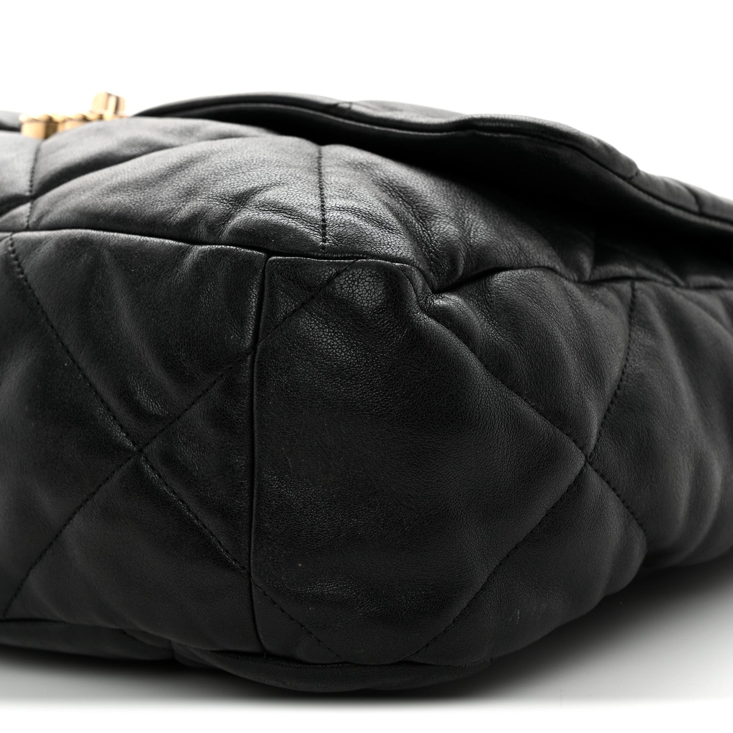 Chanel Goatskin Quilted Maxi Chanel 19 Flap Black 10 of 10