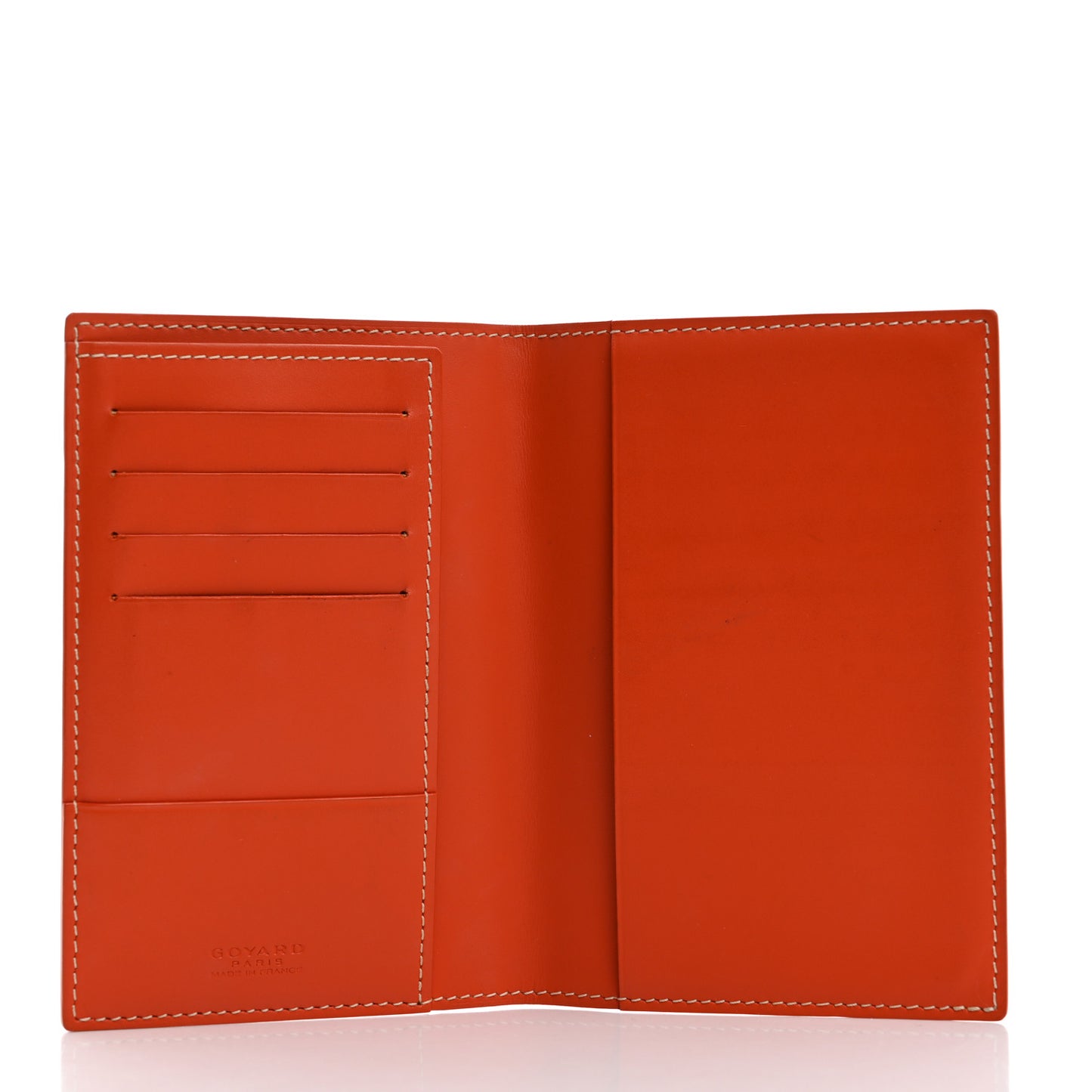 Goyardine Passport Holder Orange
