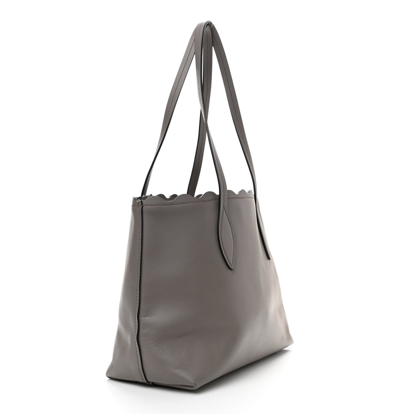 Nappa Scalloped Tote Argilla