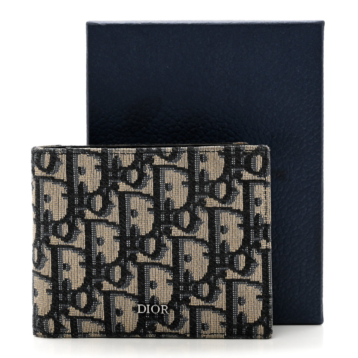 Oblique Bi-Fold Wallet Blue