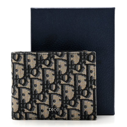 Christian Dior Oblique Bi-Fold Wallet Blue 7 of 7