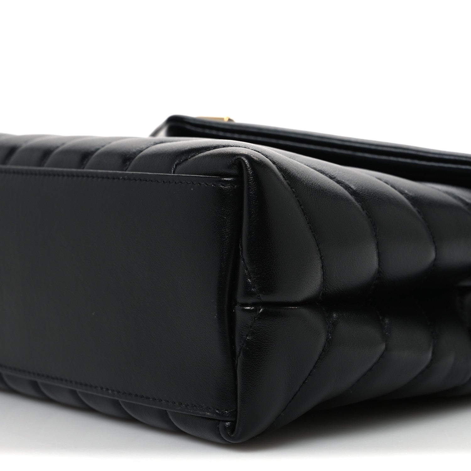 Saint Laurent Calfskin Y Quilted Monogram Small Loulou Chain Satchel Black 11 of 12