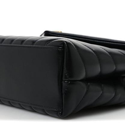 Saint Laurent Calfskin Y Quilted Monogram Small Loulou Chain Satchel Black 11 of 12