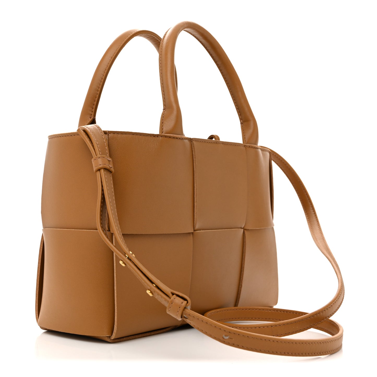 Nappa Maxi Intrecciato Mini Arco Tote Camel