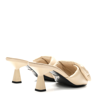 Prada Nappa Soft Padded Metal Triangle Logo 65mm Slide Sandals 39.5 Deserto 5 of 8