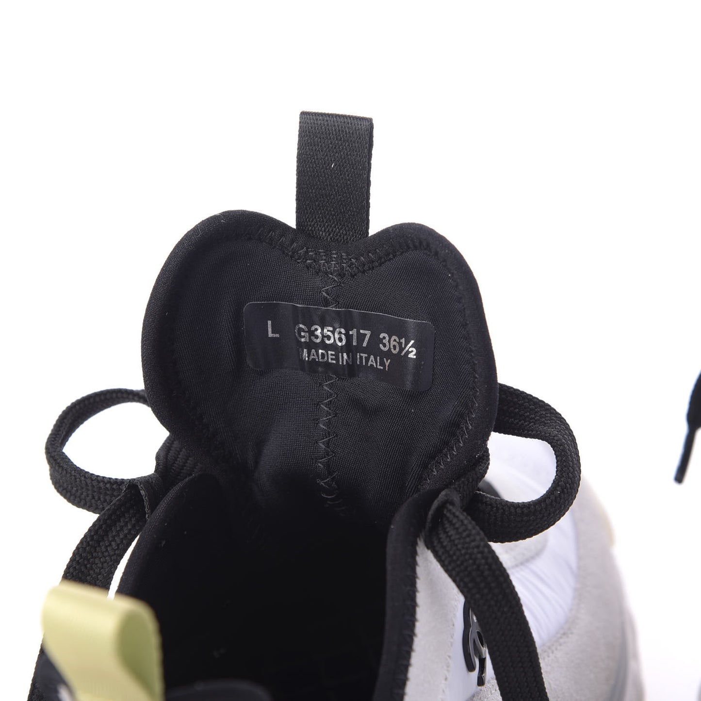 Nylon Calfskin Suede CC Sneakers 36.5 White Grey Yellow