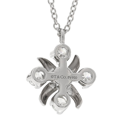 Tiffany Platinum Diamond Schlumberger Lynn Pendant Necklace 4 of 5