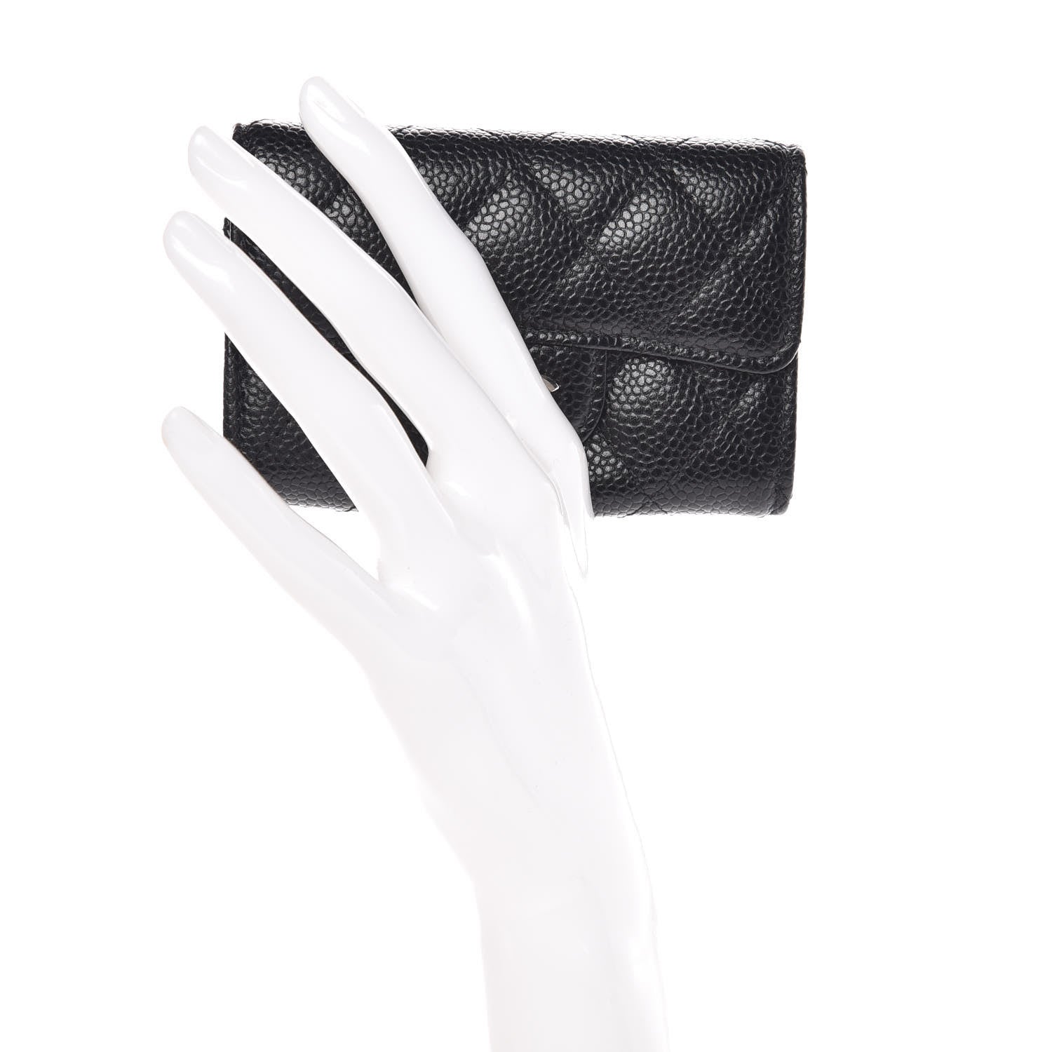 Chanel Caviar Quilted Flap Card Holder Black 2 of 11