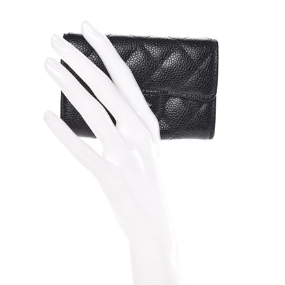Chanel Caviar Quilted Flap Card Holder Black 2 of 11
