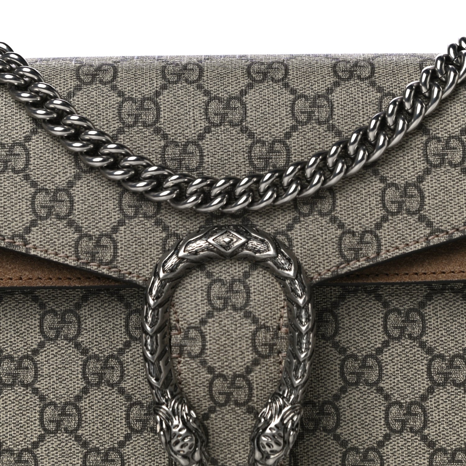 Gucci GG Supreme Monogram Small Dionysus Shoulder Bag Taupe 8 of 12
