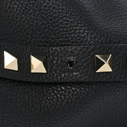 Valentino Garavani Grained Calfskin Small Rockstud Tote Black 10 of 10