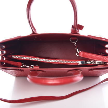 Saint Laurent Calfskin Crocodile Embossed Small Sac De Jour Eros Red 5 of 13