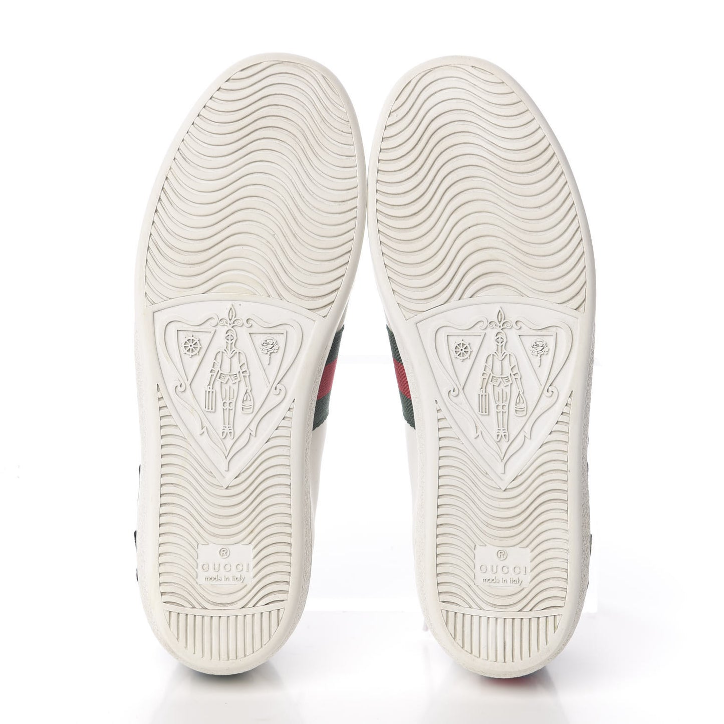 Calfskin Web Floral Embroidered Ace Sneakers 38 White