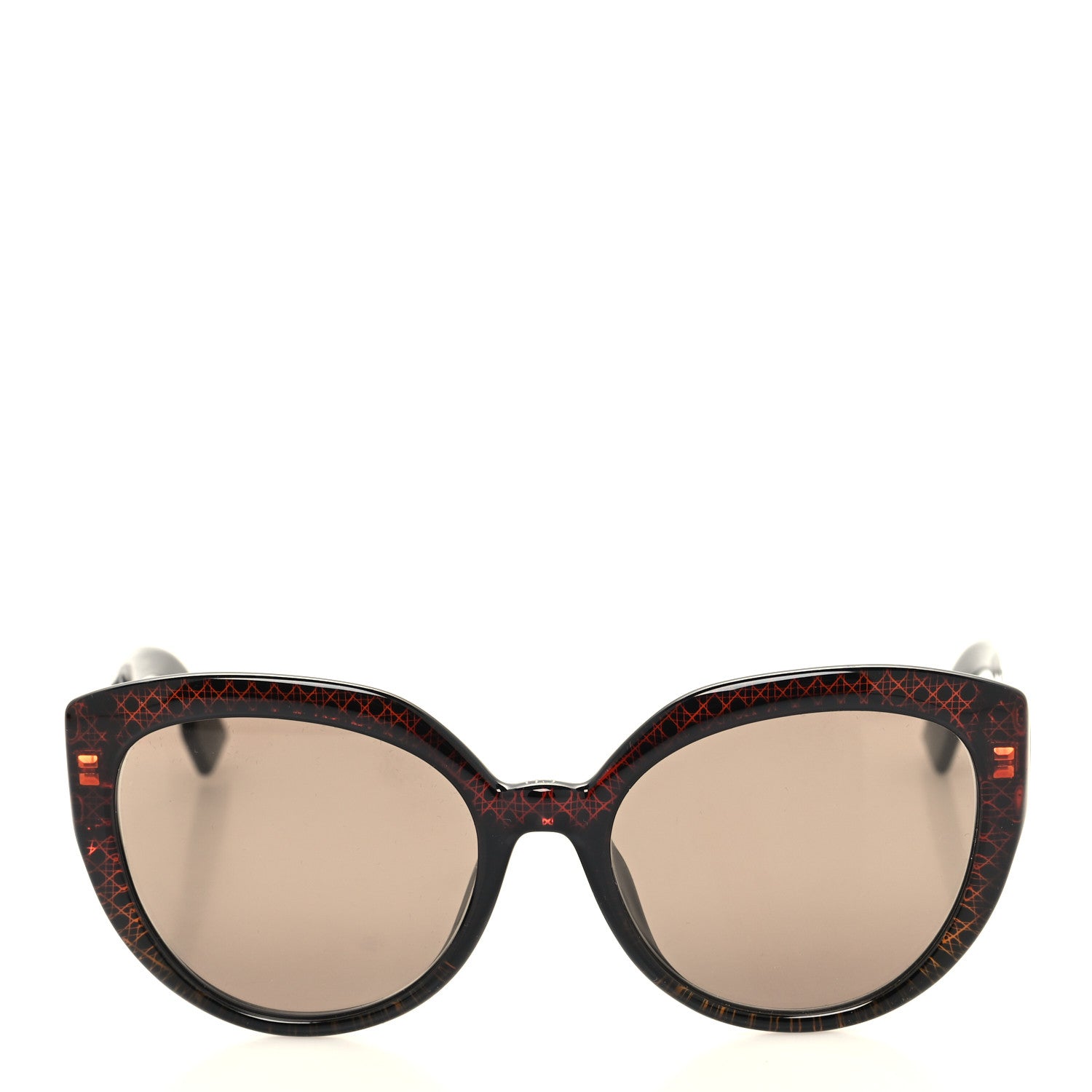 Christian Dior Acetate DDiorF Cat Eye Sunglasses Brown 2 of 9
