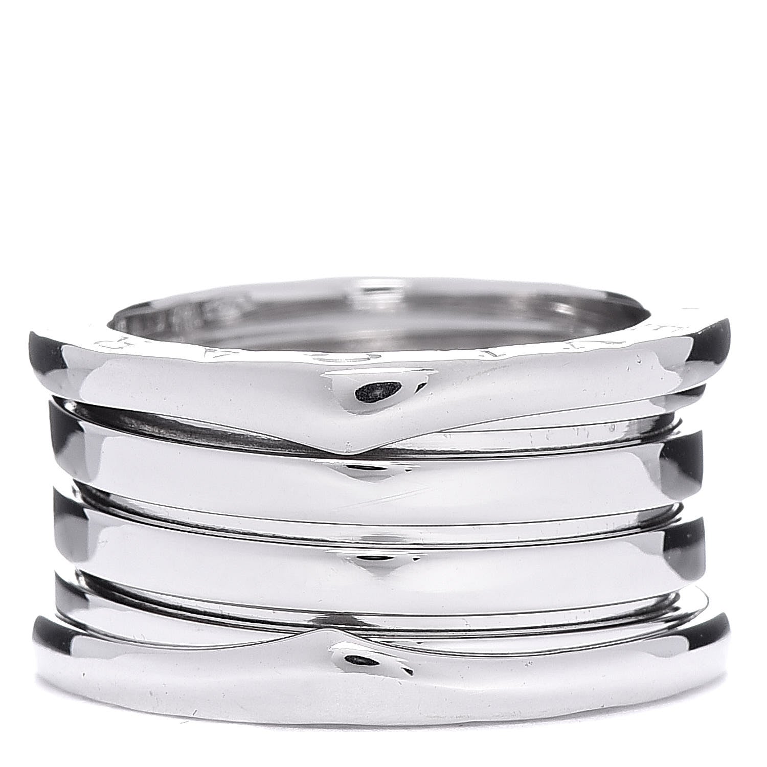 Bulgari 18K White Gold B.Zero1 4 Band Ring 51 5.75 3 of 5