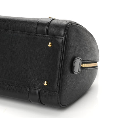 MCM Grained Calfskin Studded Boston Bag Black 10 of 12