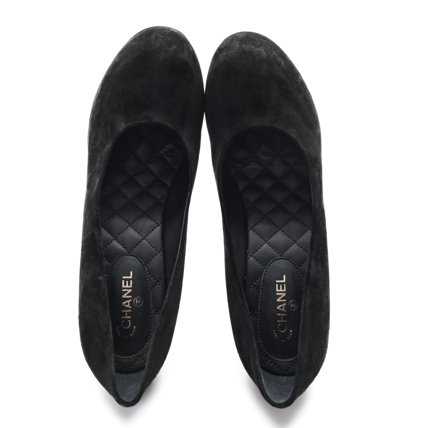 Suede Calfskin CC Pumps 40.5 Black