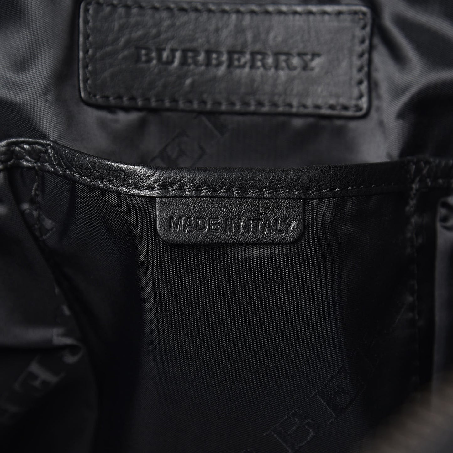 Heritage Grain Check Embossed Briefcase Black