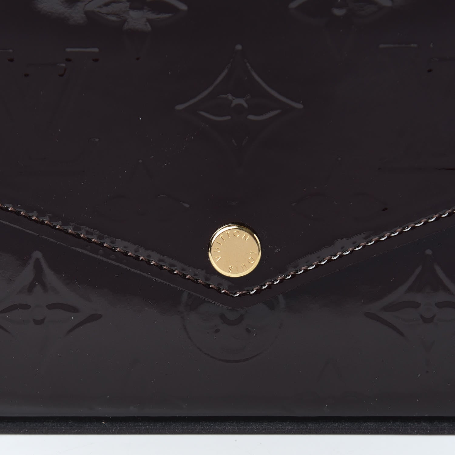 Louis Vuitton Vernis Pochette Felicie Chain Wallet Amarante 9 of 11