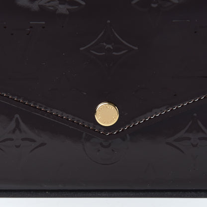 Louis Vuitton Vernis Pochette Felicie Chain Wallet Amarante 9 of 11