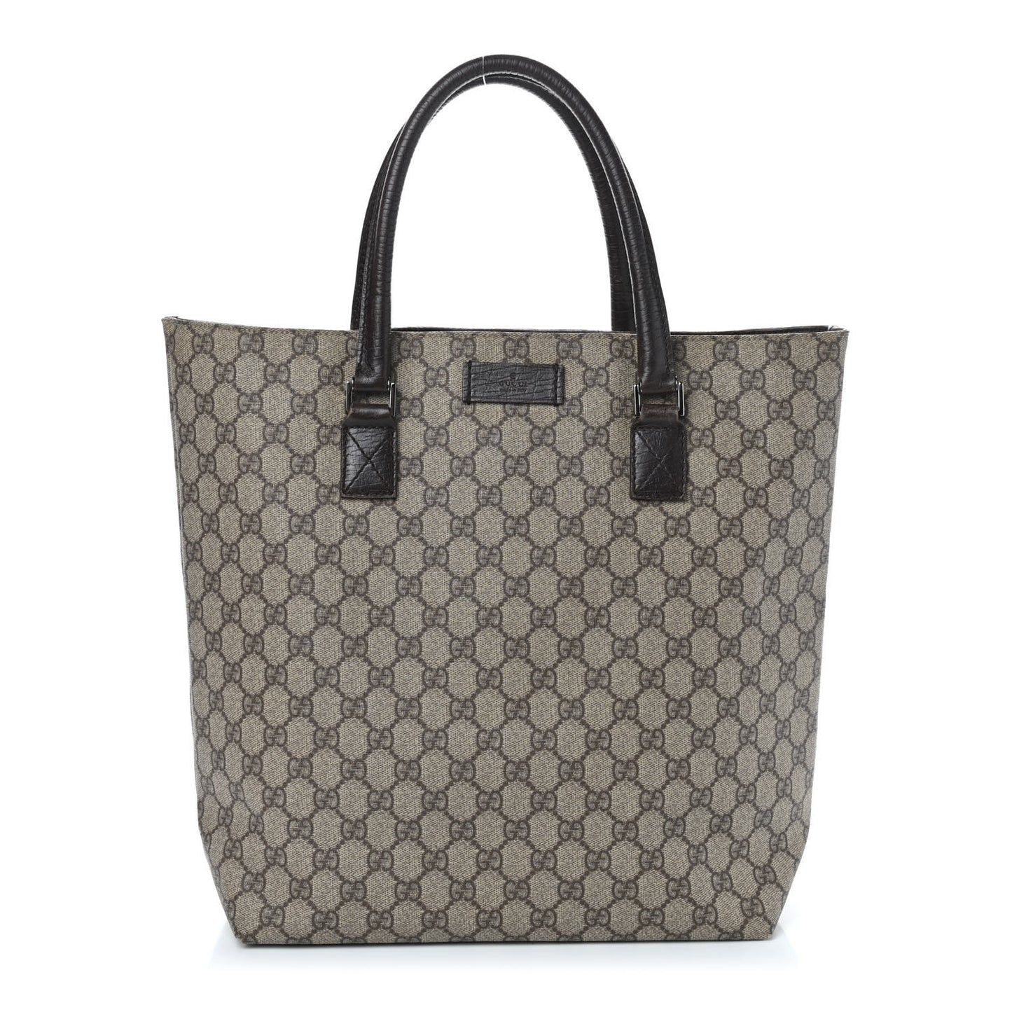 GG Plus Monogram Small Vertical Tote Dark Brown