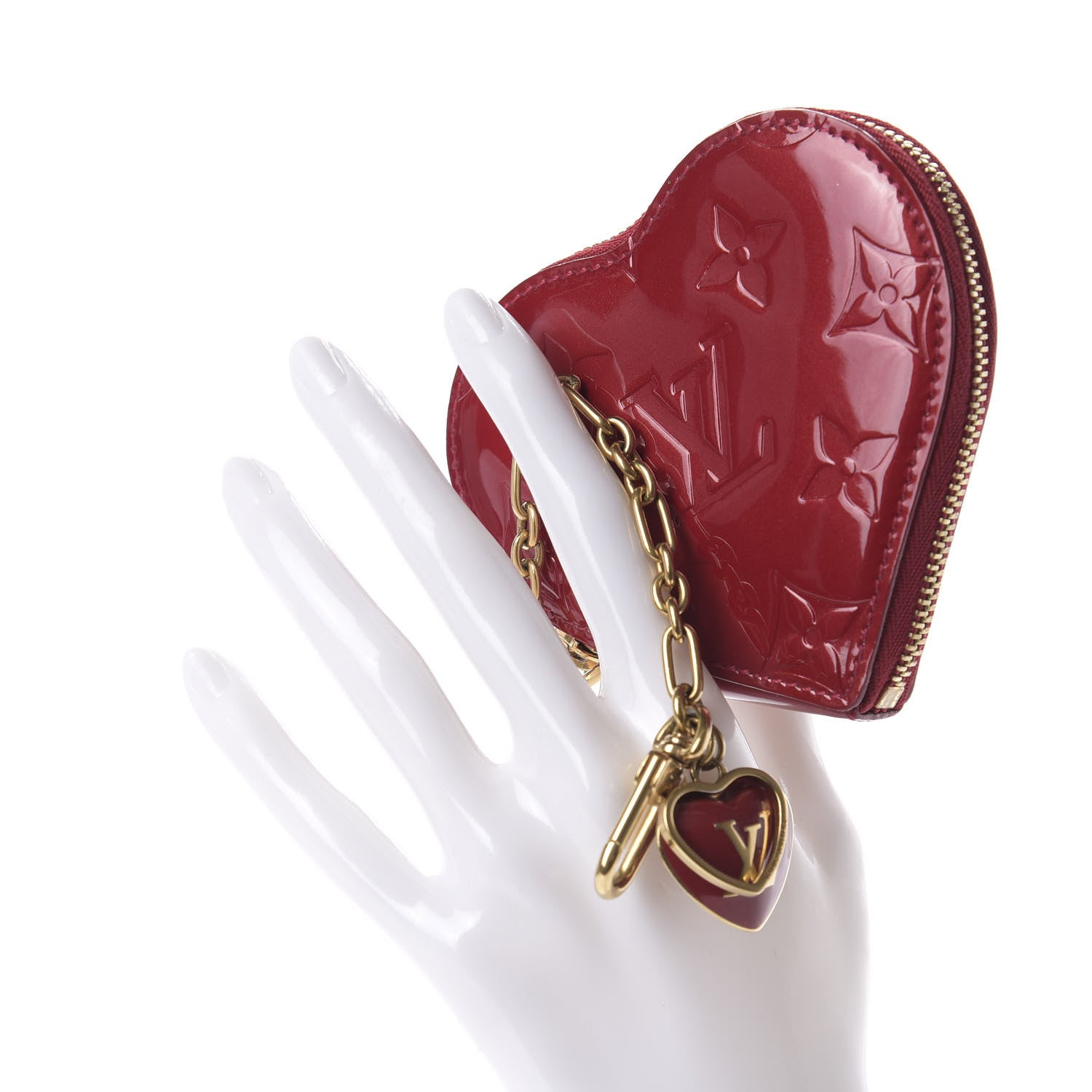 Louis Vuitton Vernis Coeur Heart Coin Purse Pomme D'Amour 2 of 8