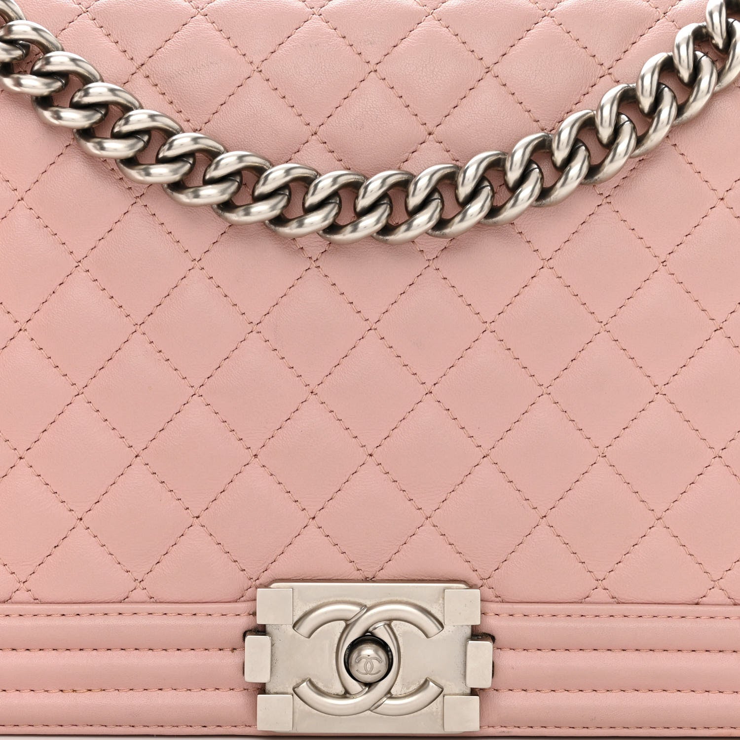 Chanel Lambskin Quilted New Medium Boy Flap Light Pink 8 of 14