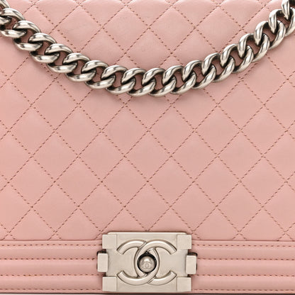 Chanel Lambskin Quilted New Medium Boy Flap Light Pink 8 of 14