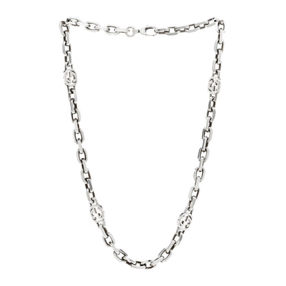 Gucci Sterling Silver Interlocking GG Chain Necklace 3 of 4