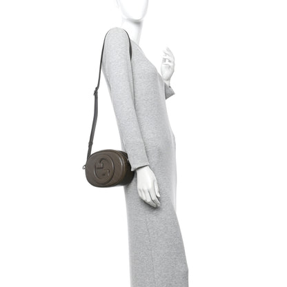 Gucci Sakai Be Green Calfskin Diagonal Stitched Mini Blondie Shoulder Bag Craclet Brown 2 of 9