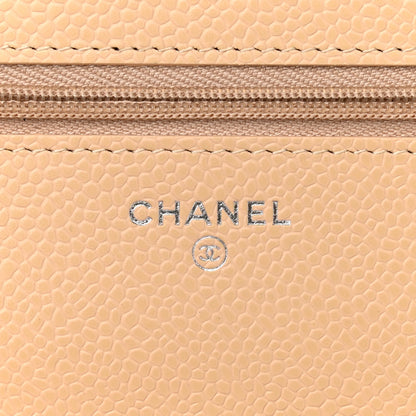 Chanel Caviar Quilted Wallet On Chain WOC Beige 6 of 10