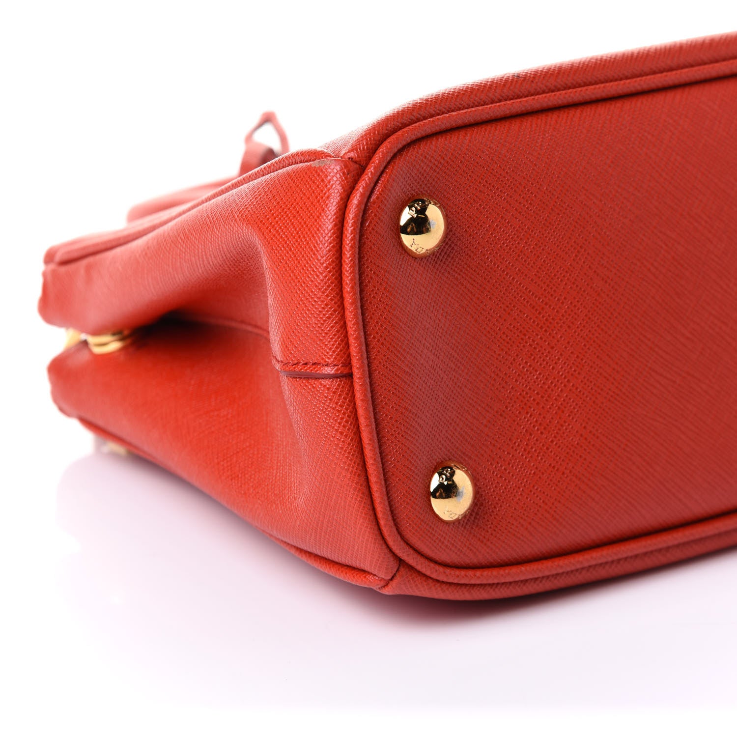Prada Saffiano Small Galleria Double Zip Tote Fuoco 9 of 10