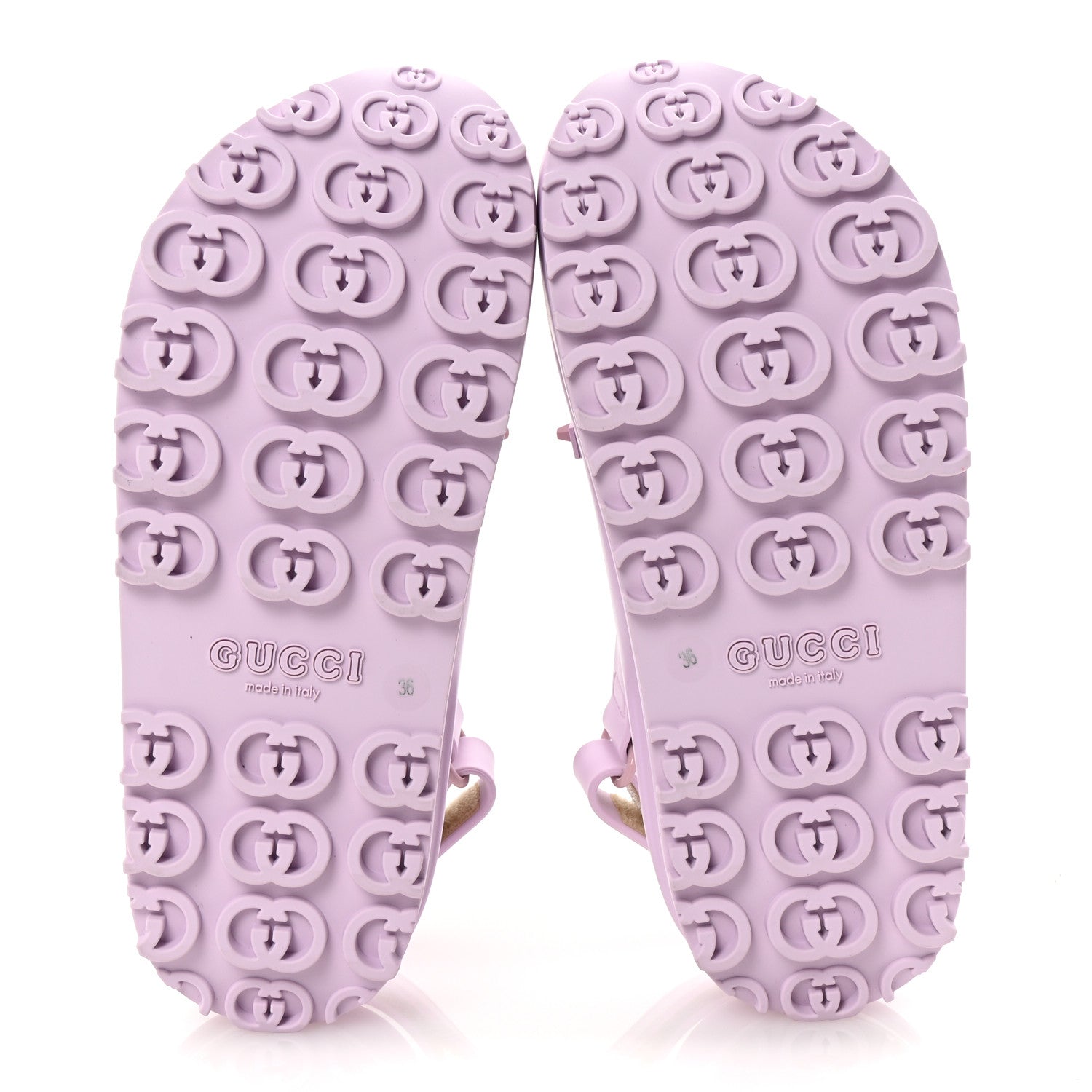 Gucci Soft Rubber Horsebit Touch Womens Strapped Sandals 36 Talc Pink 6 of 9