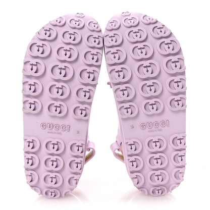 Gucci Soft Rubber Horsebit Touch Womens Strapped Sandals 36 Talc Pink 6 of 9