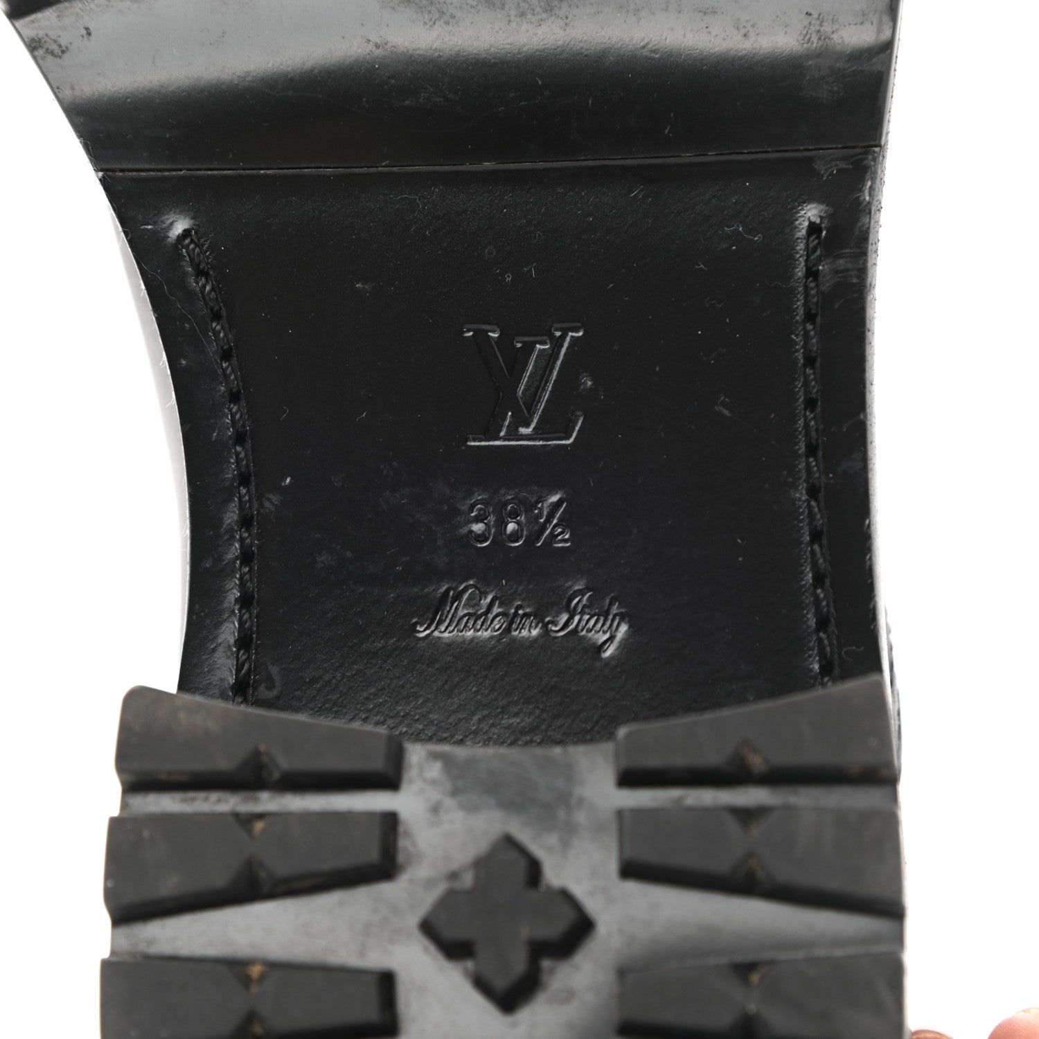 Louis Vuitton Calfskin Monogram Discovery Flat Ankle Boots 38.5 Black 7 of 15