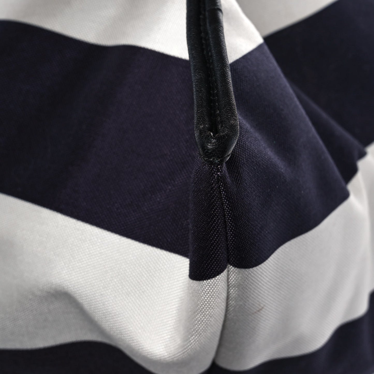 Striped Canvas Tote Blue White
