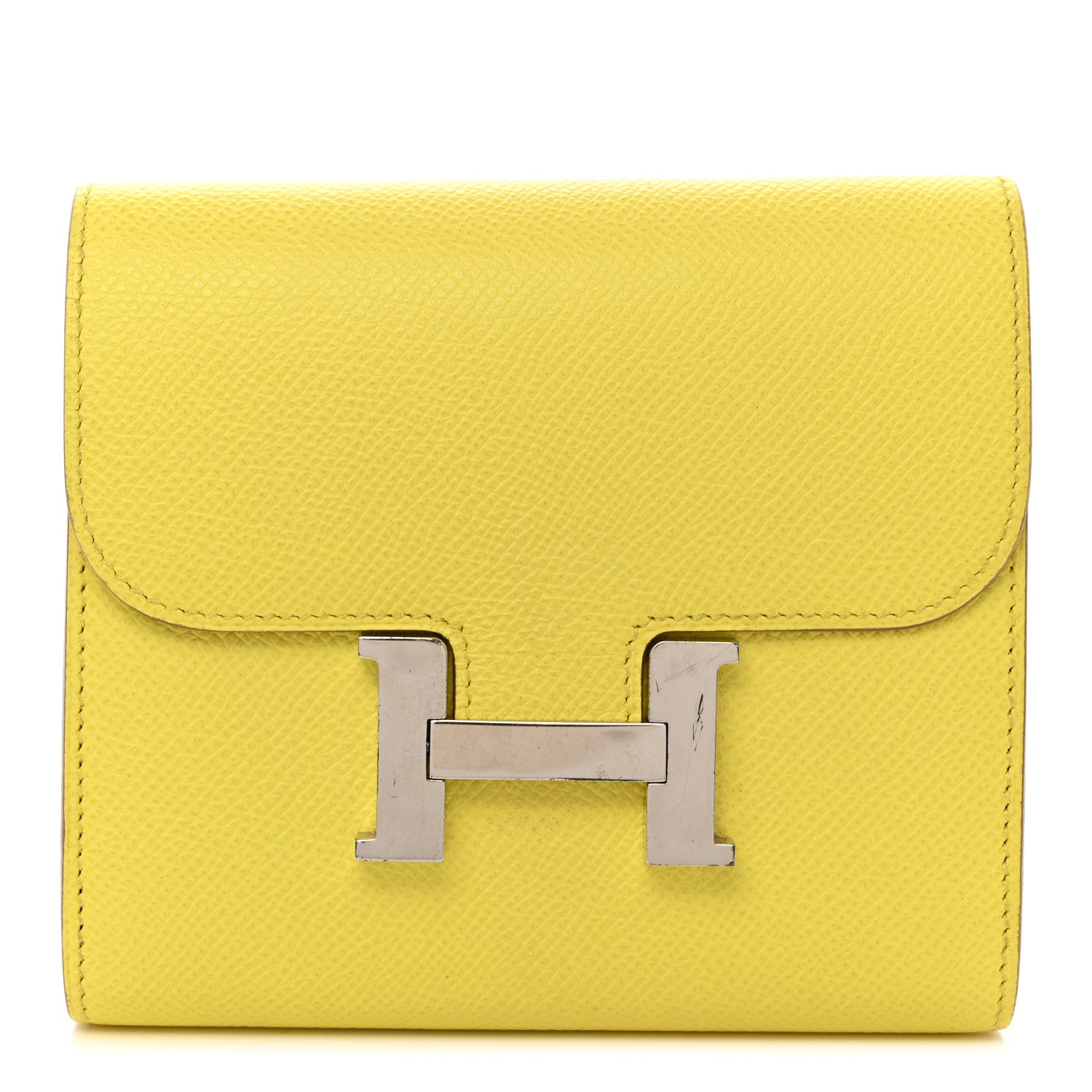 Hermes Epsom Constance Short Wallet Lime 1 of 14