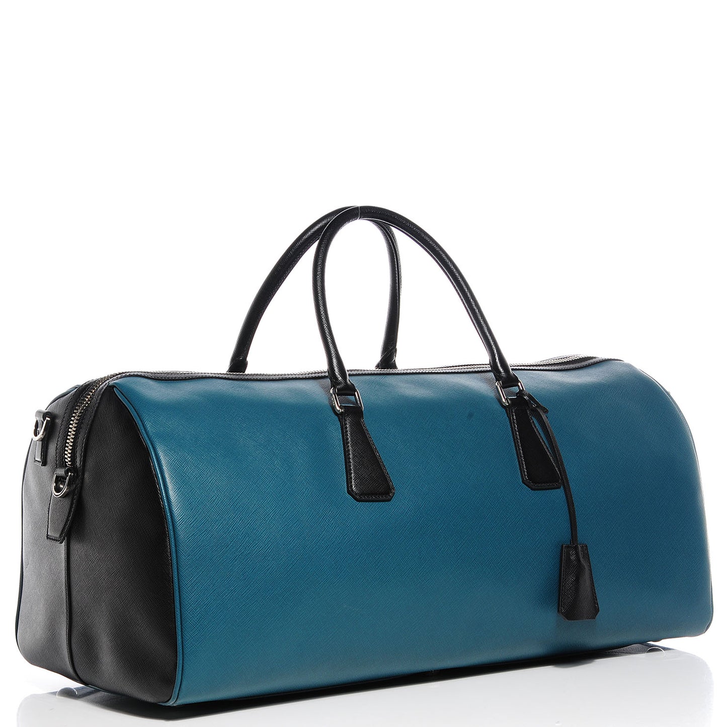 Saffiano Bi-Color Duffle Bag Ottanio Black