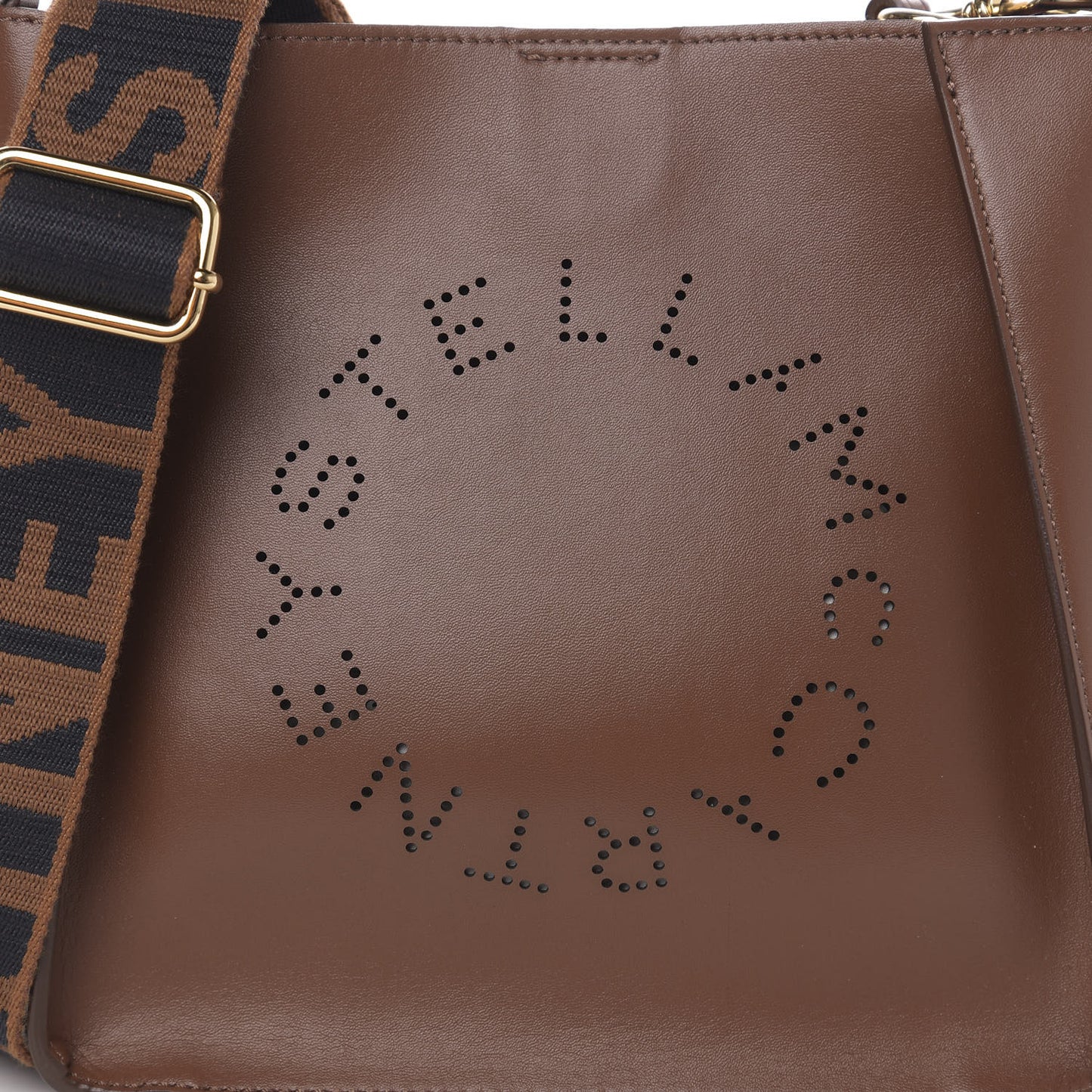 Eco Alter Nappa Perforated Logo Tiny Crossbody Cinnamon