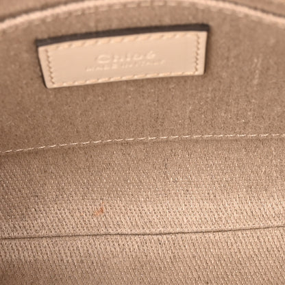 Chloe Cotton Calfskin Nano Woody Ribbon Tote With Strap White 5 of 10